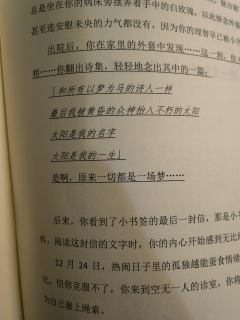 “与所有以梦为马的诗人不同,我们最后未能被黄昏的众神抬入不朽