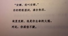 “埃里克斯，你是我生命的火焰。”
一个欢乐性和娱乐性都很棒的