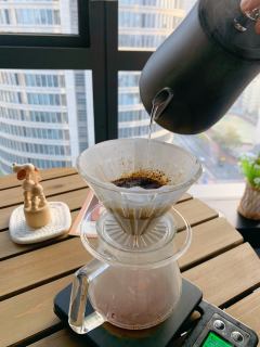 今天喝的是哥伦比亚 钻石庄园的紫卡杜拉 日晒 中烘
研磨度看